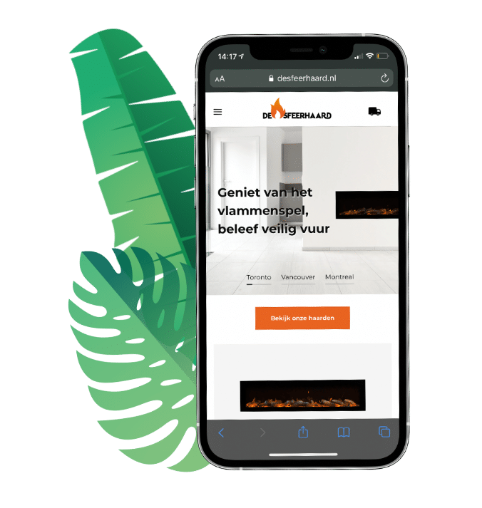 Webshop laten maken - mock up de sfeerhaard